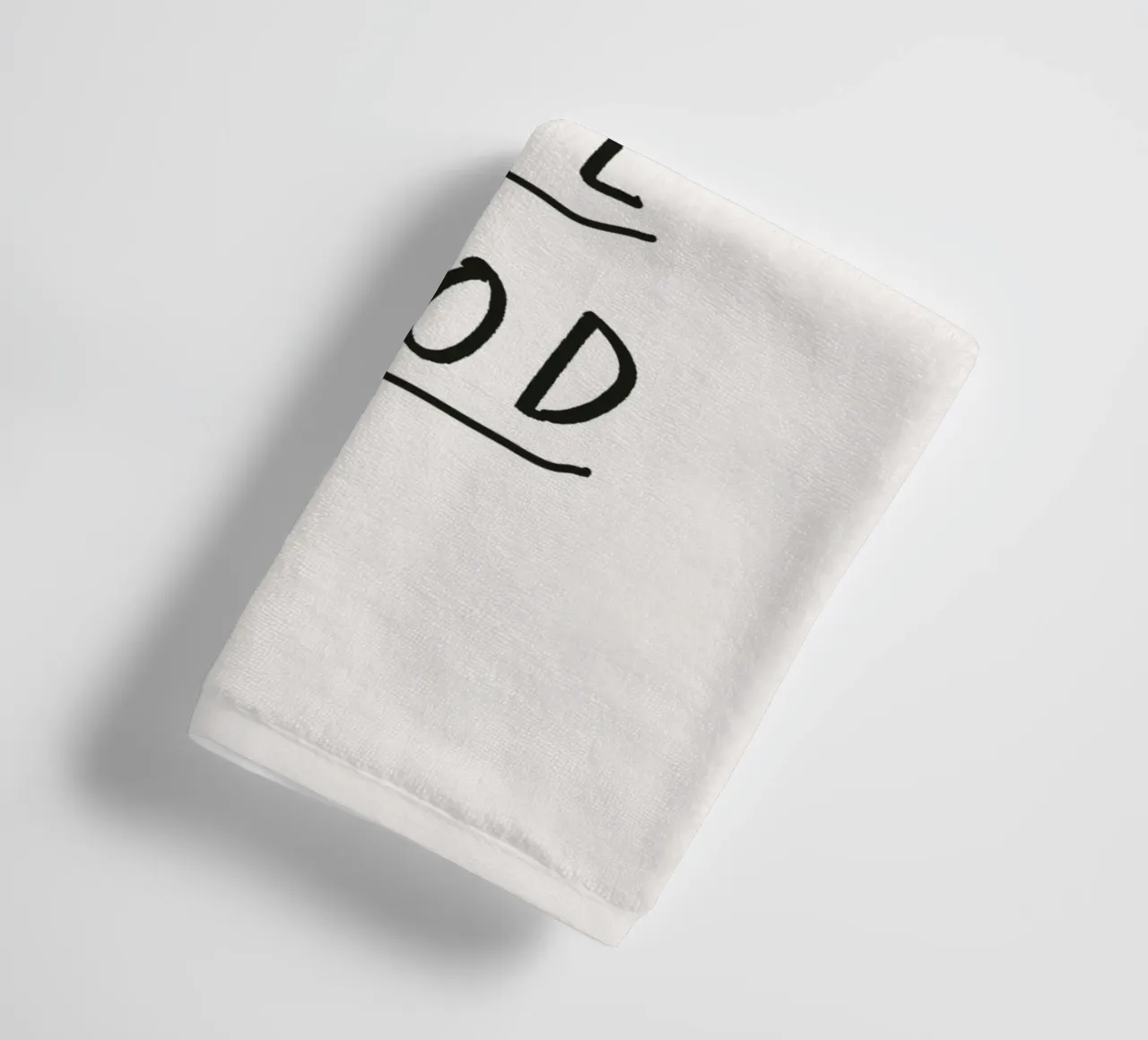 Focus on the Good Whimsical Hand Drawn Typography Design towel by THE MOTIVATED TYPE