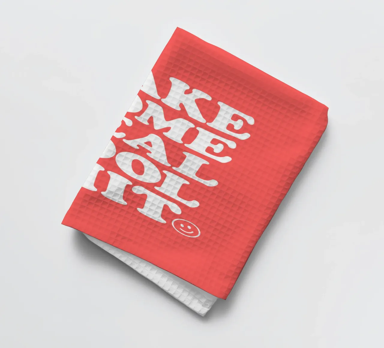 Make Some Real Cool Shit Bold Retro Typography Design in Red torchon de THE MOTIVATED TYPE