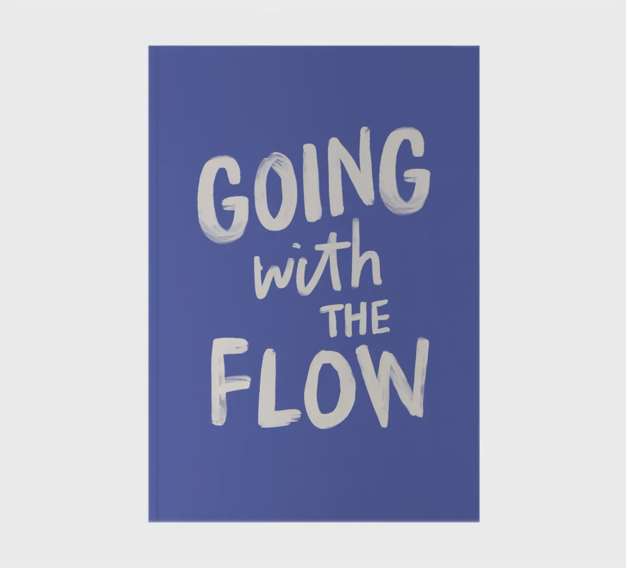 Going with the Flow, design tipografico dipinto a mano in blu diario da THE MOTIVATED TYPE