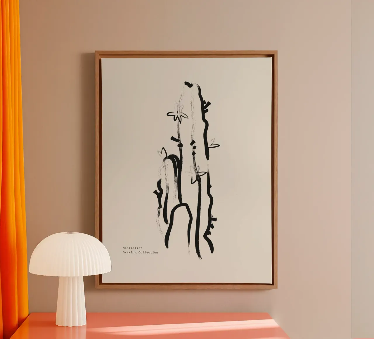 Harmonic Lines No 62 canvas met Baklijst van treechild