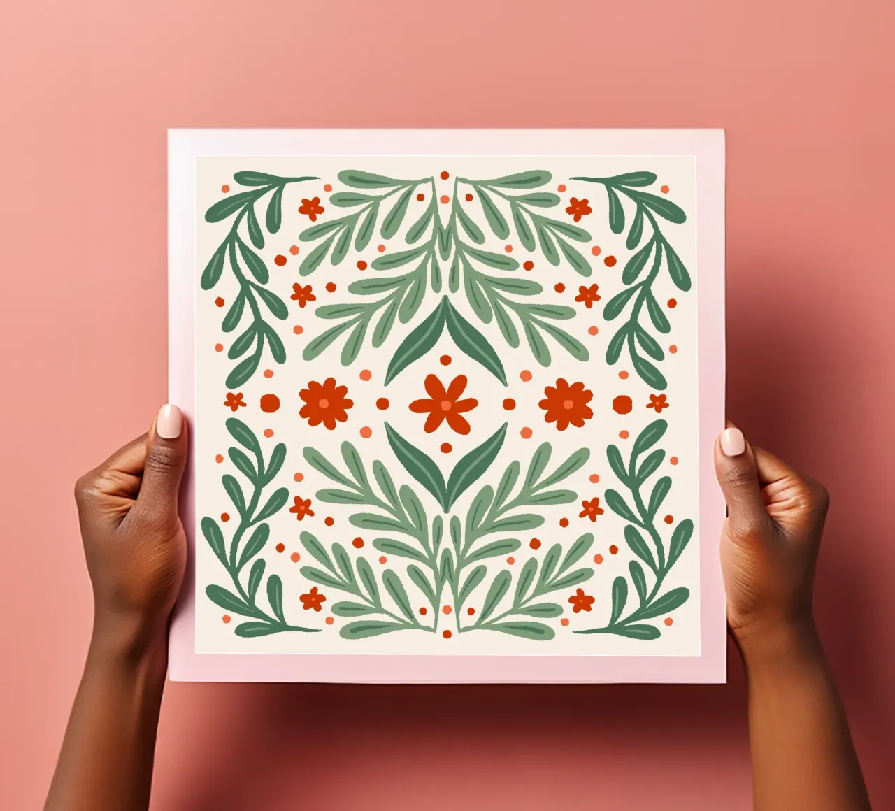 Branches and flowers - red and green sticker sheet by Wackapacka