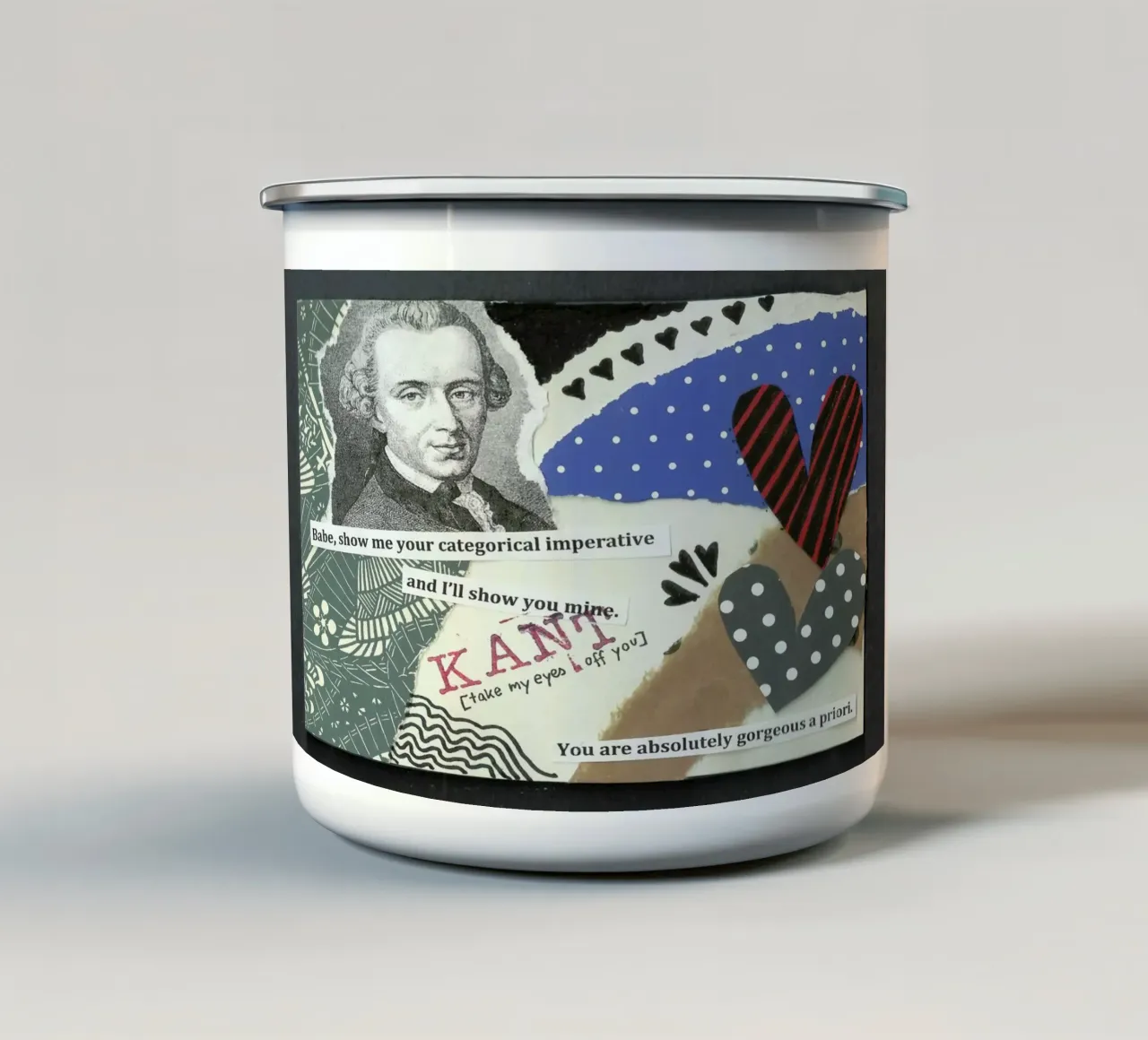 Immanuel Kant tazza in smalto da The Pick-Up Theorist