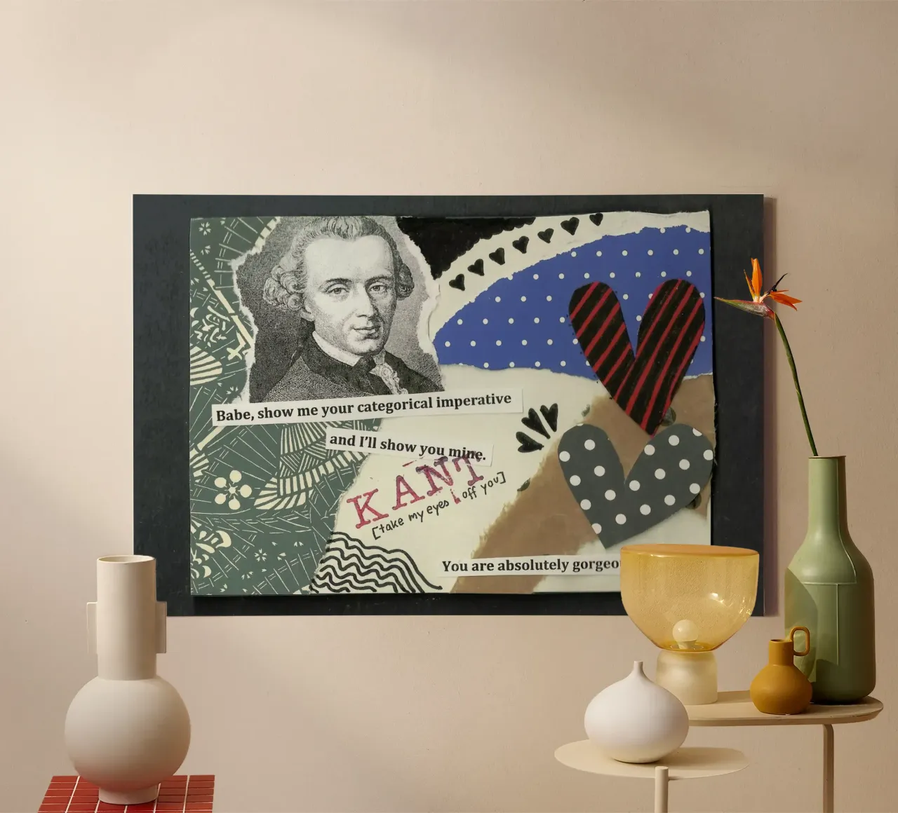 Immanuel Kant tela con Cornice a cassetta da The Pick-Up Theorist