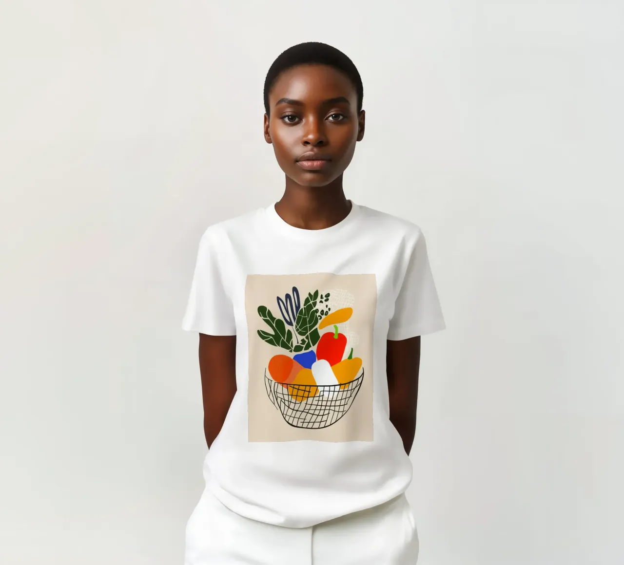 Mercato mattutino - Cesto di sapori in astrazione t-shirt da Pop and Fruits - Affiches & posters