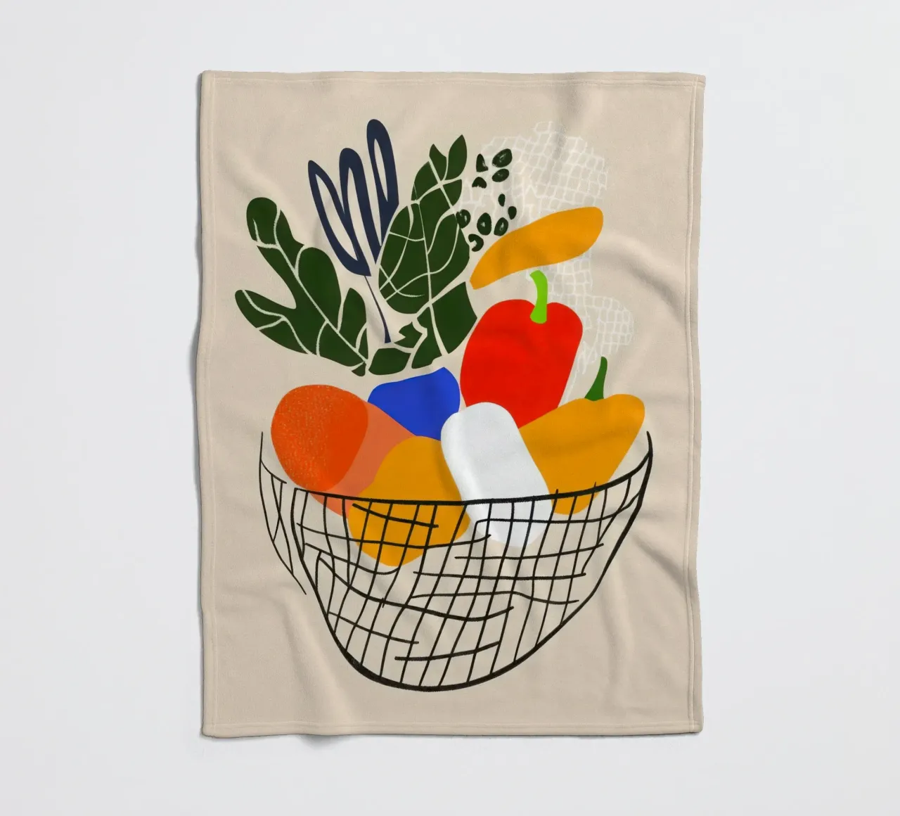 Mercato mattutino - Cesto di sapori in astrazione coperta in pile da Pop and Fruits - Affiches & posters