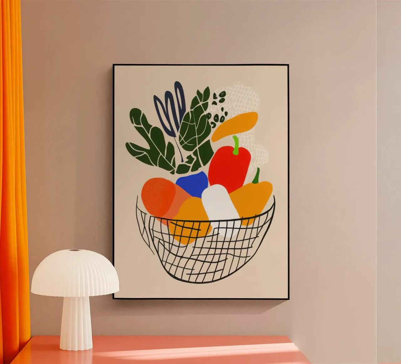 Mercato mattutino - Cesto di sapori in astrazione plexiglass da Pop and Fruits - Affiches & posters
