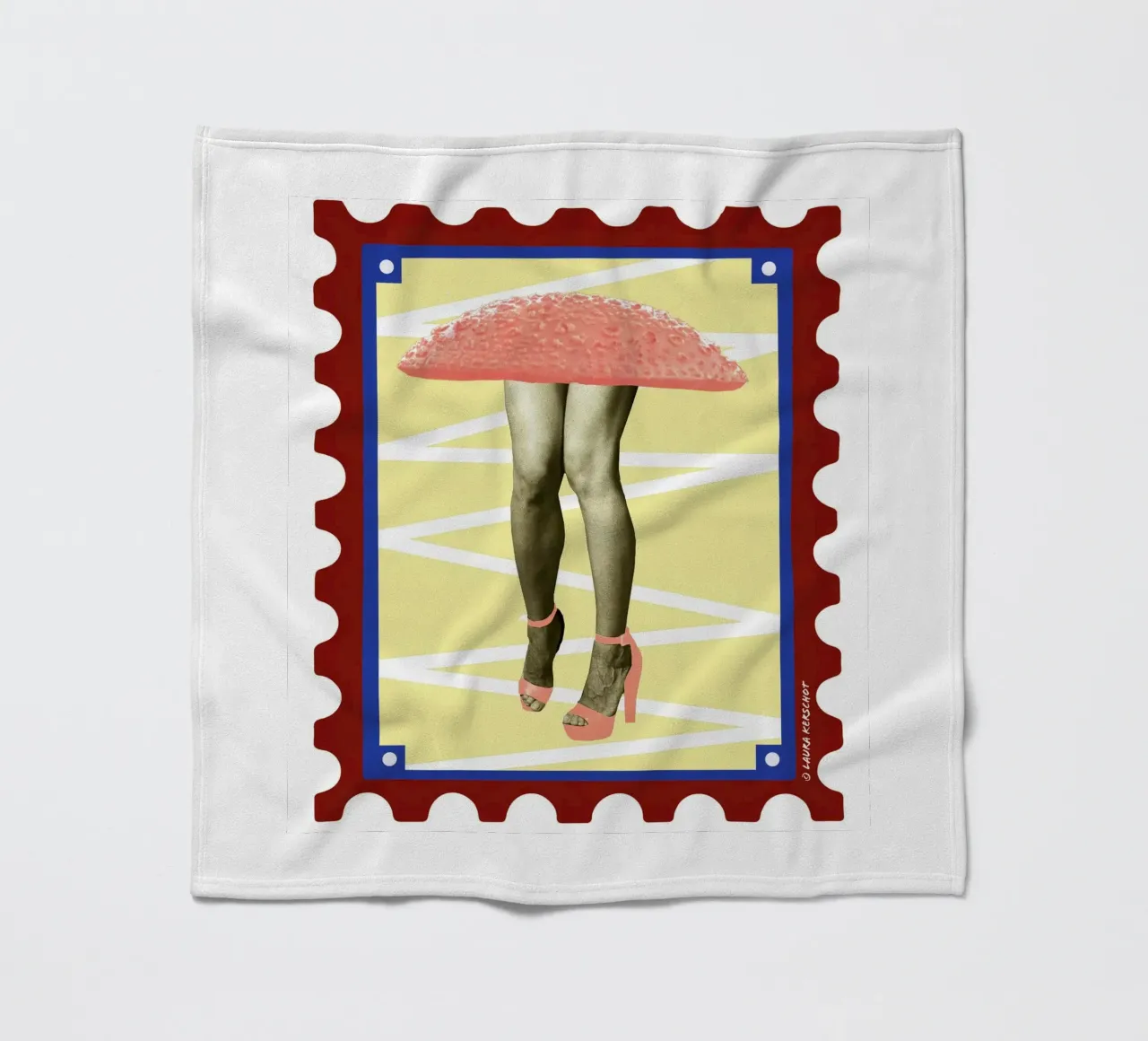 Skirt-mushroom fleece blanket by LauraKerschot