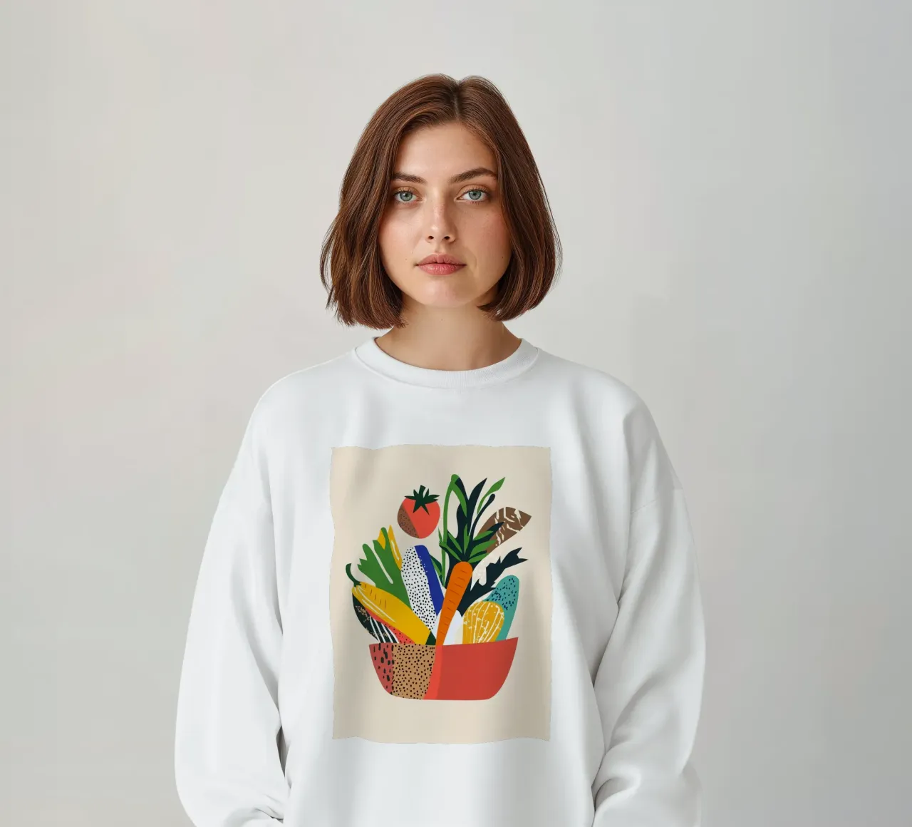 A feast of colours - A graphic and plant explosion sweatshirt by Pop and Fruits - Affiches & posters
