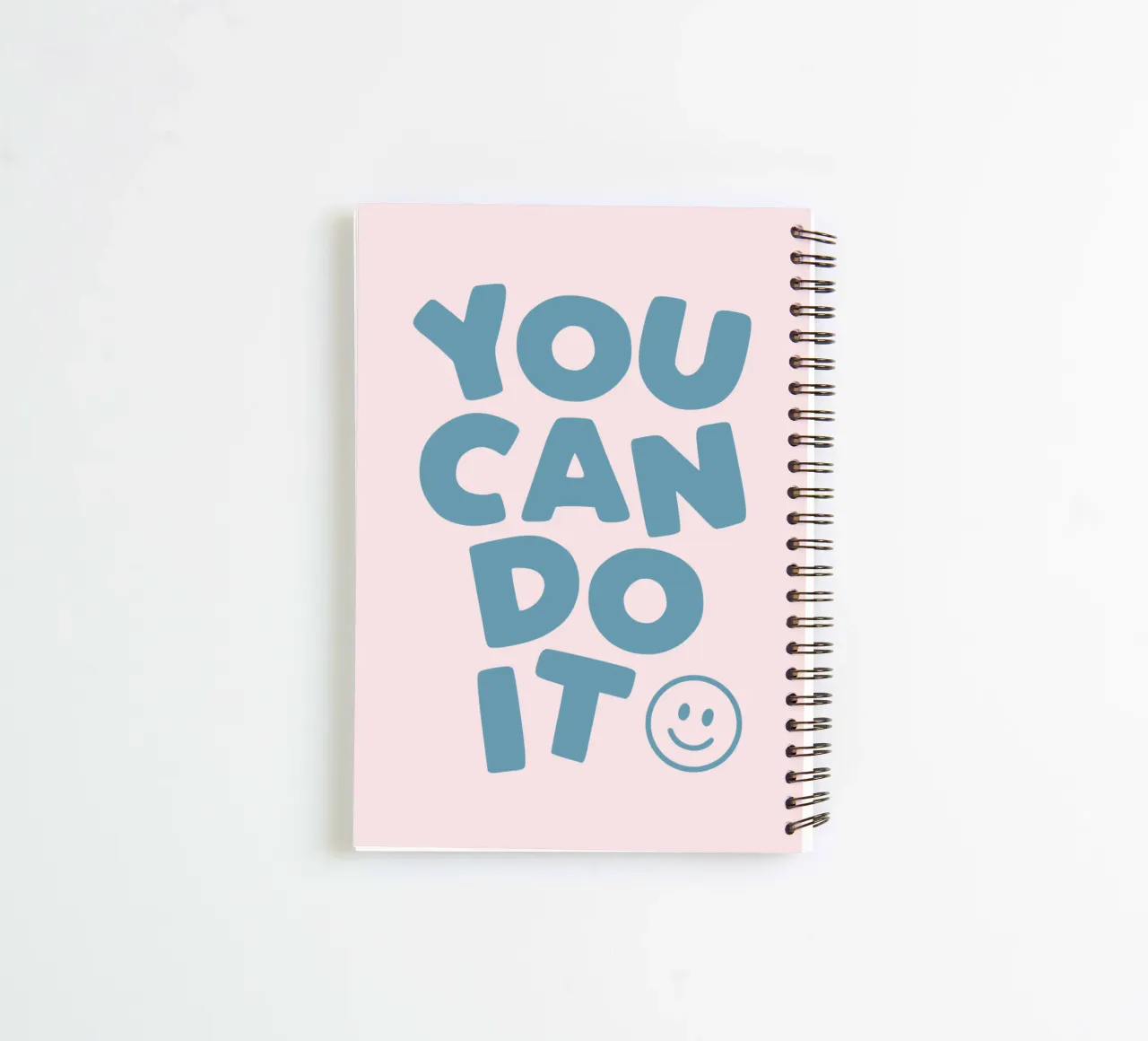 You Can Do It Cheerful Encouraging Uplifting Typography spiral notebook by THE MOTIVATED TYPE