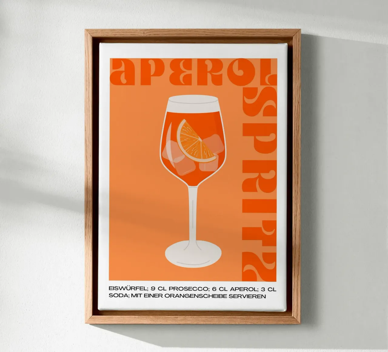 Aperol Spritz tela con Cornice a cassetta da DigiWunderwerk