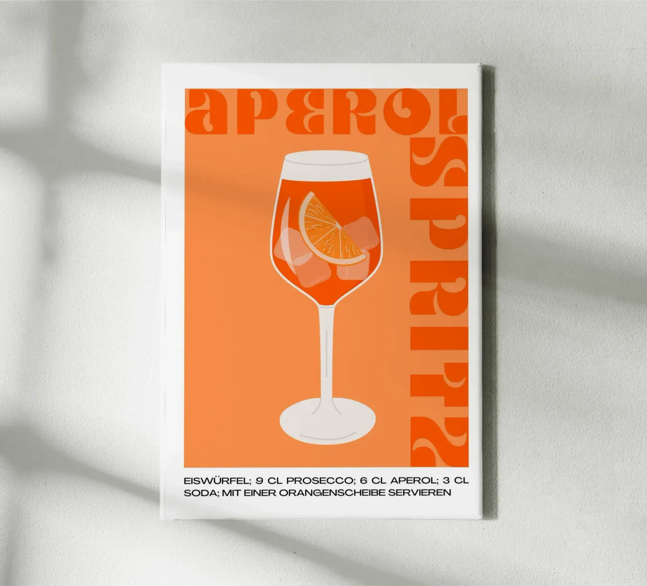 Aperol Spritz tela con Cornice a cassetta da DigiWunderwerk