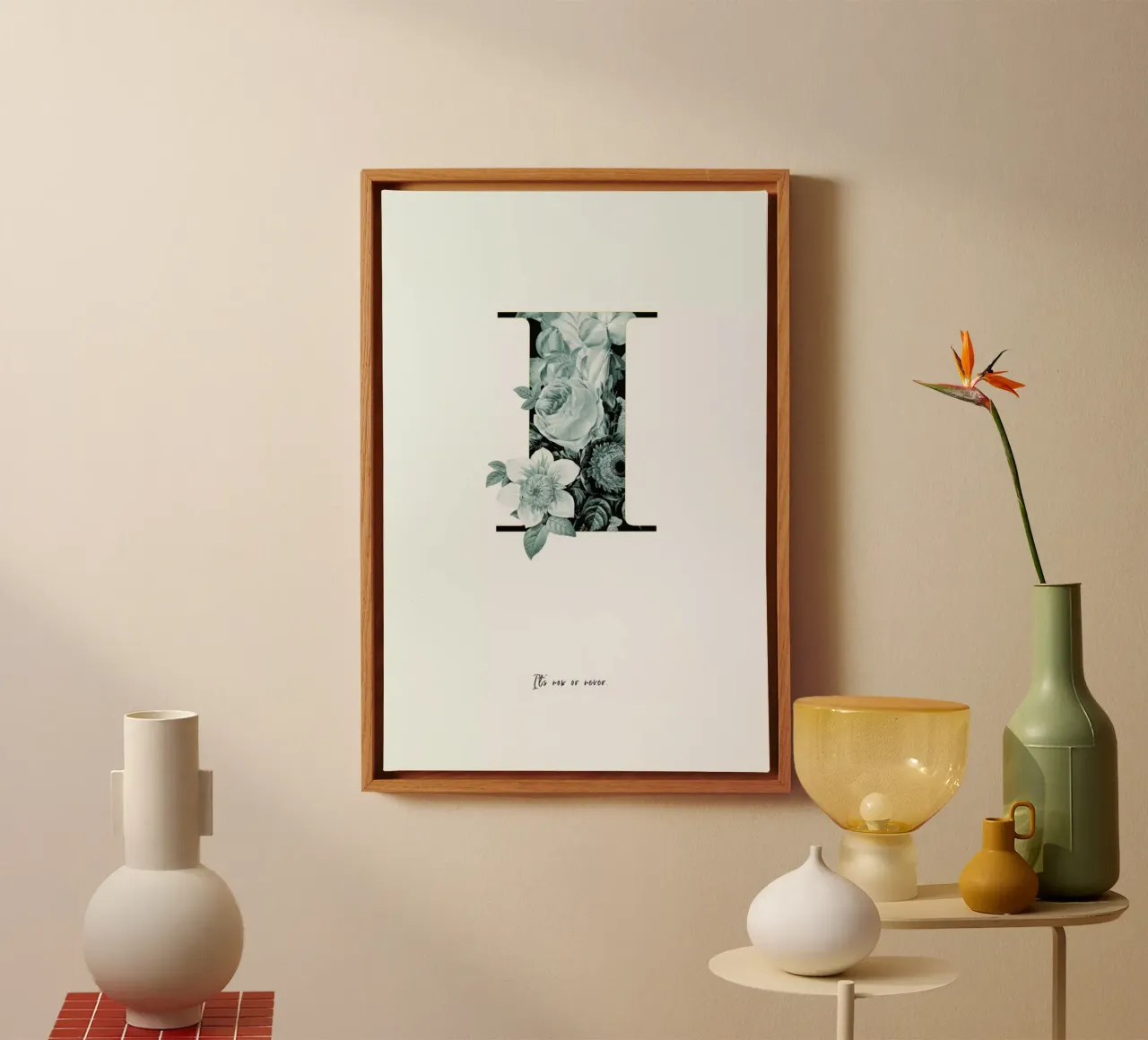 Flower Alphabet - I canvas by Froilein Juno