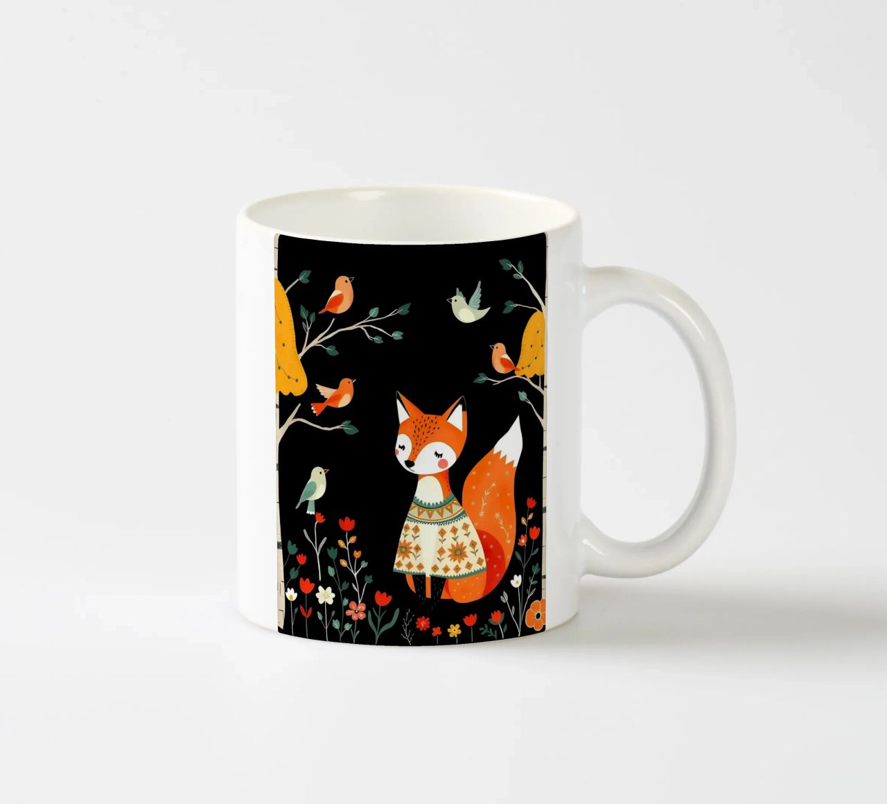 VOLPE NELLA FORESTA tazza in ceramica da COLLEEN CRAFTS