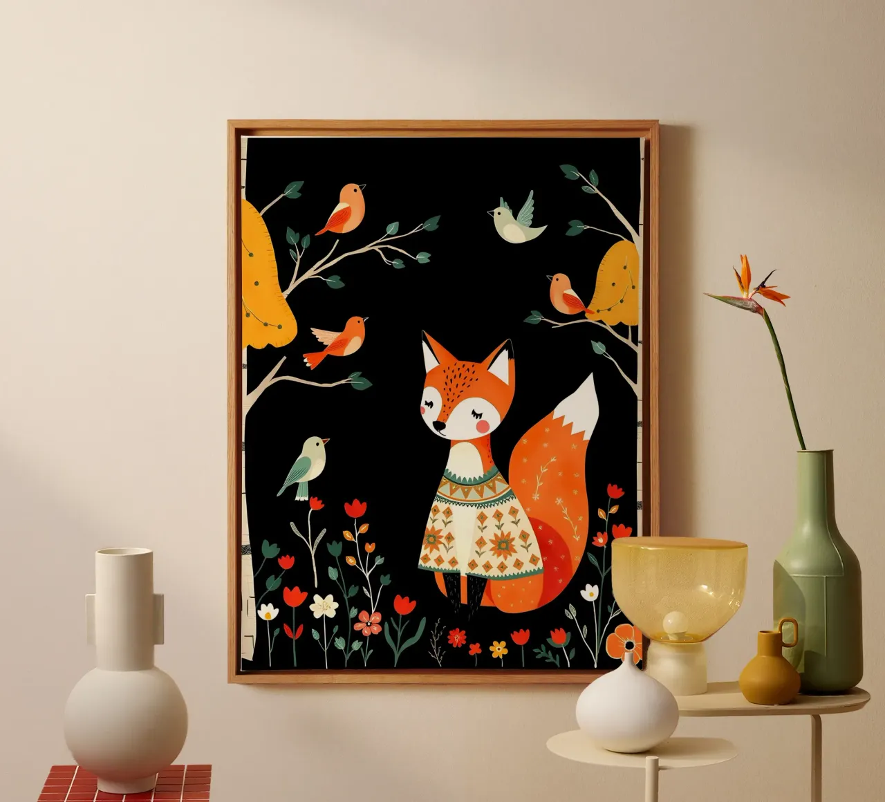 FOX IN THE FOREST canvas by COLLEEN CRAFTS