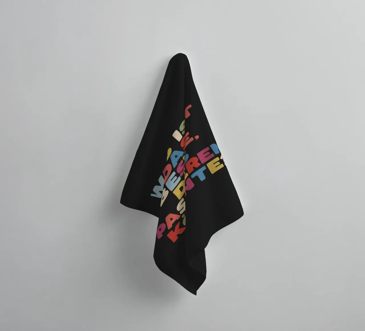 What Is The Best That Could Happen German Typography towel by THE MOTIVATED TYPE