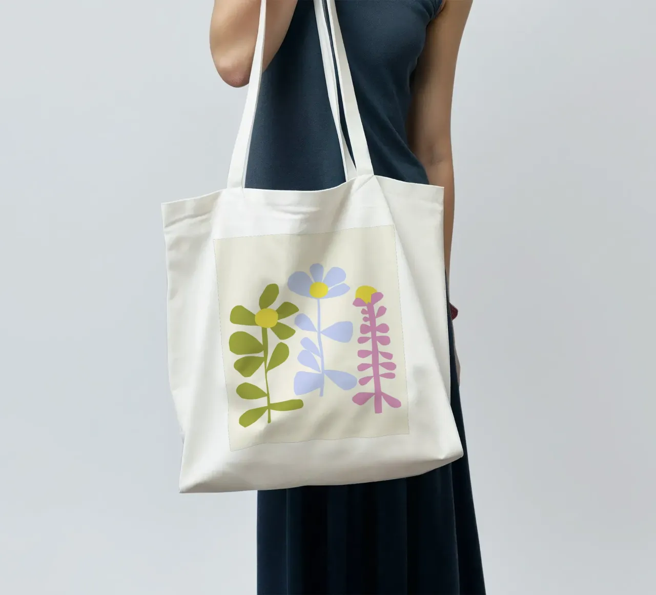 3 Fiori borsa in juta da All Colours