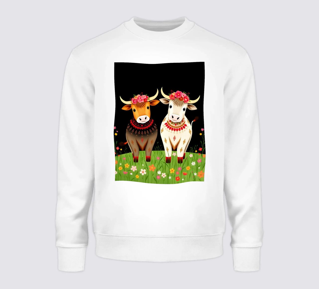 Vacas Highland en un prado salvaje sudadera de COLLEEN CRAFTS