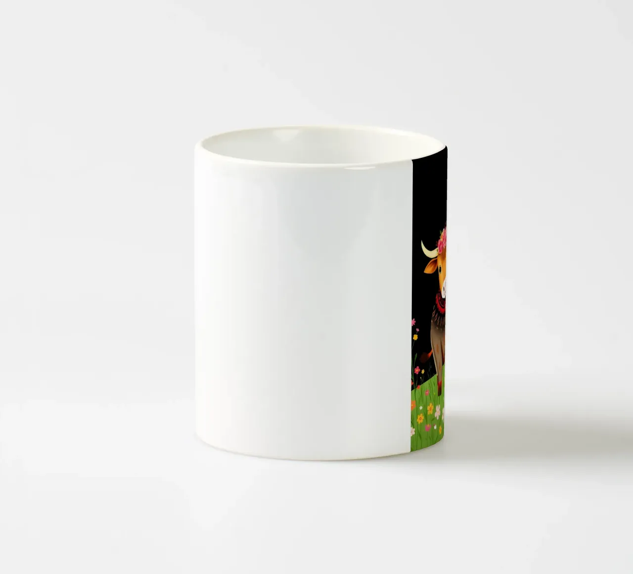 Hochlandkühe in wilder Wiese Keramik Tasse von COLLEEN CRAFTS