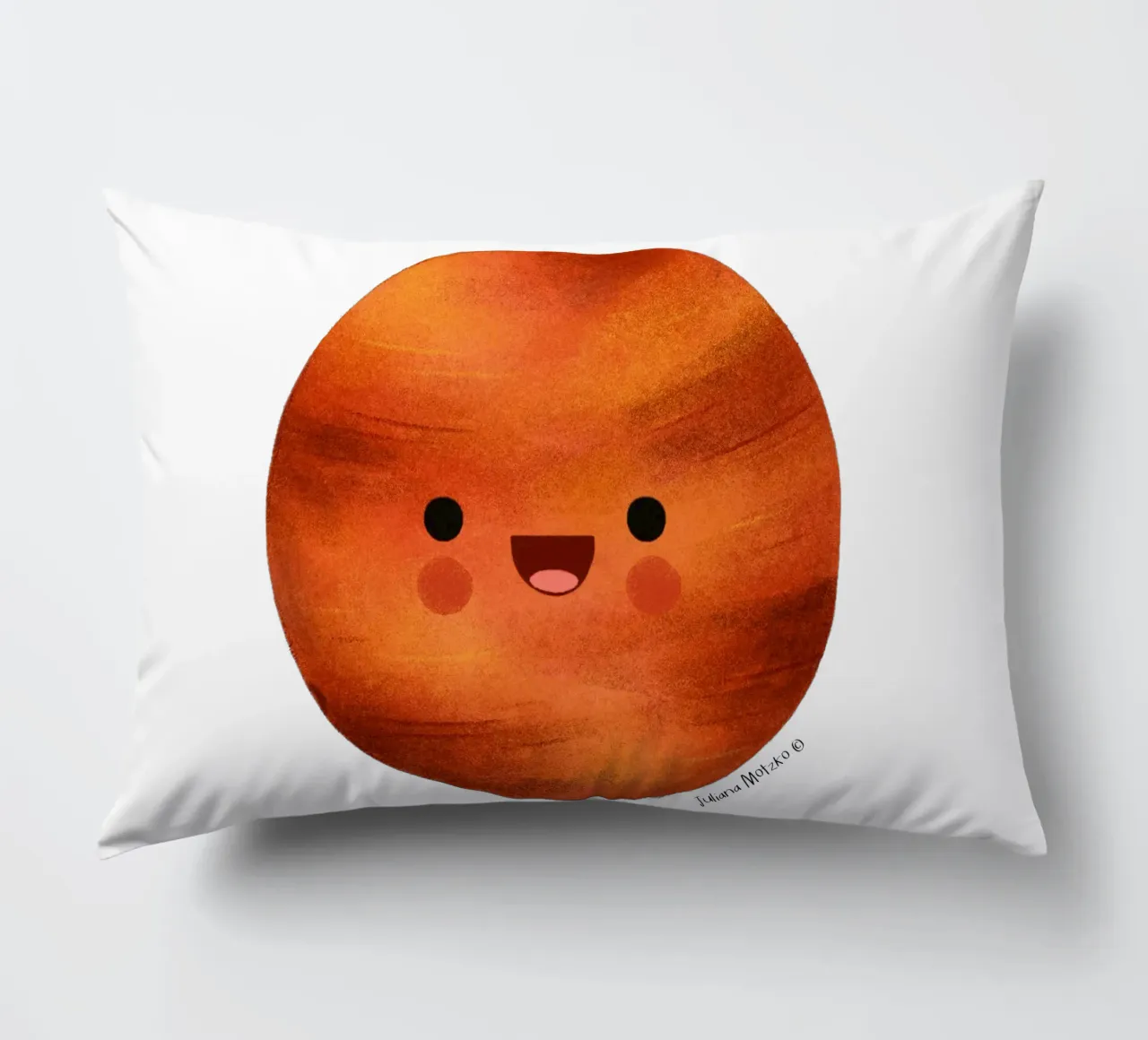 Cute Mars Planet decorative cushion by julianamotzko