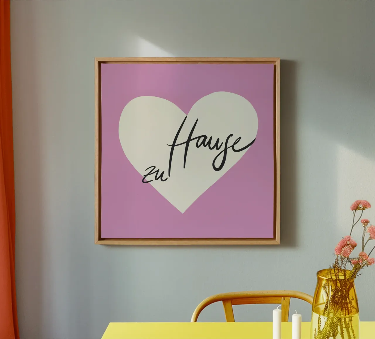 thuis canvas met Baklijst van All Colours