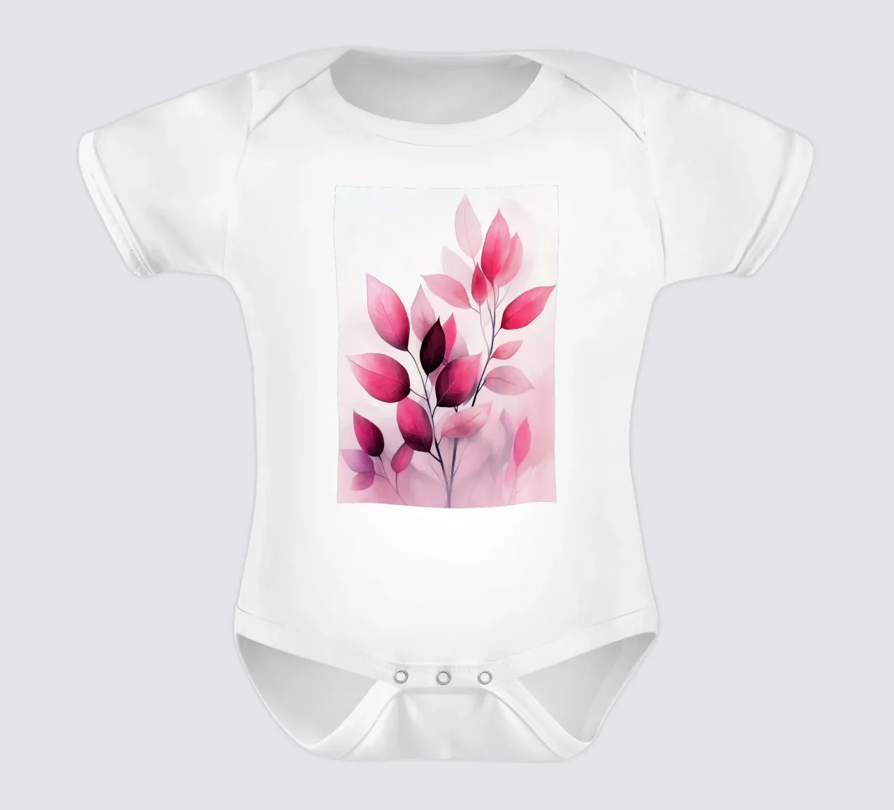 Foglie rosse body neonato maniche corte da Justyna Jaszke JBJart