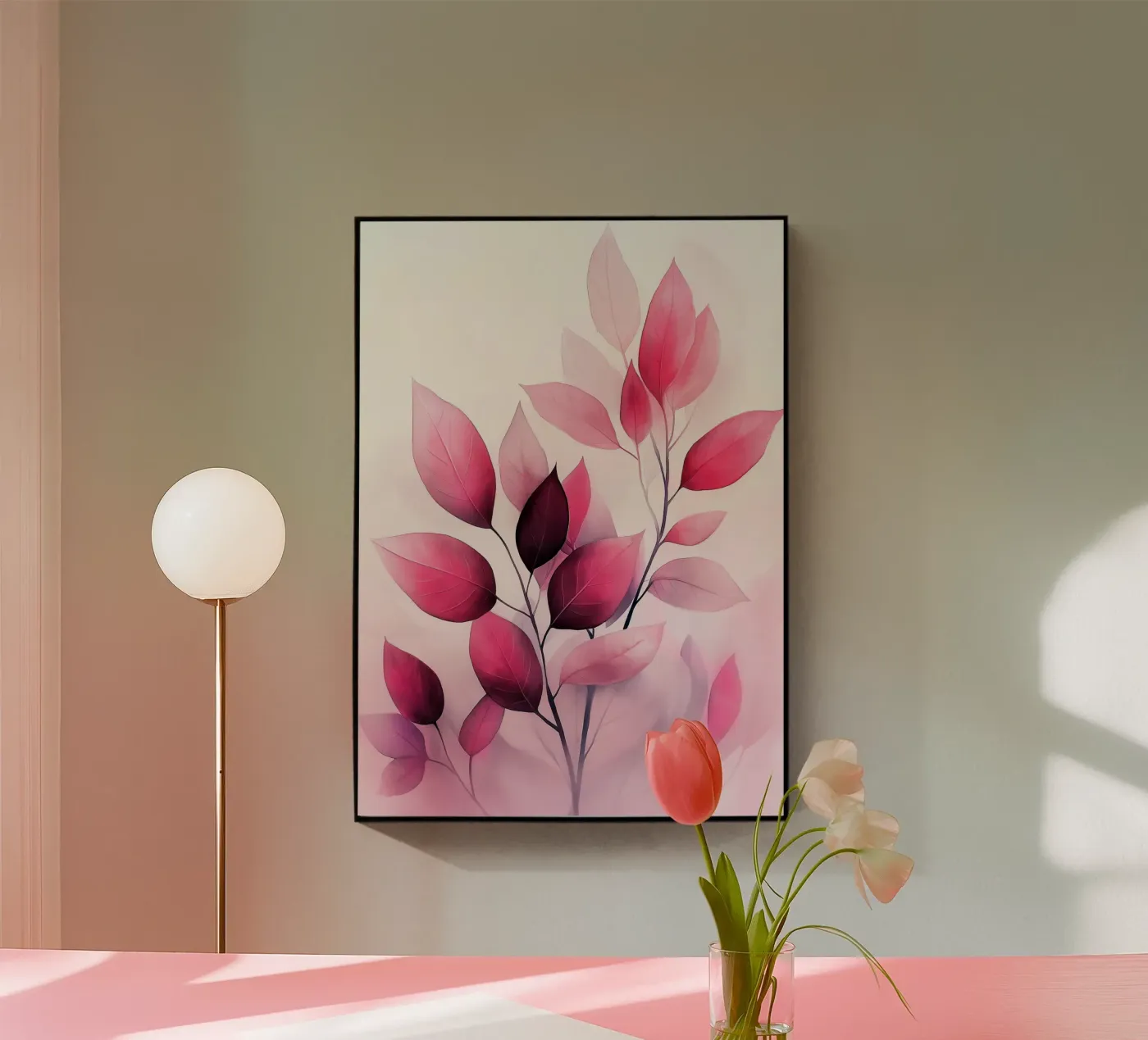 Foglie rosse plexiglass da Justyna Jaszke JBJart