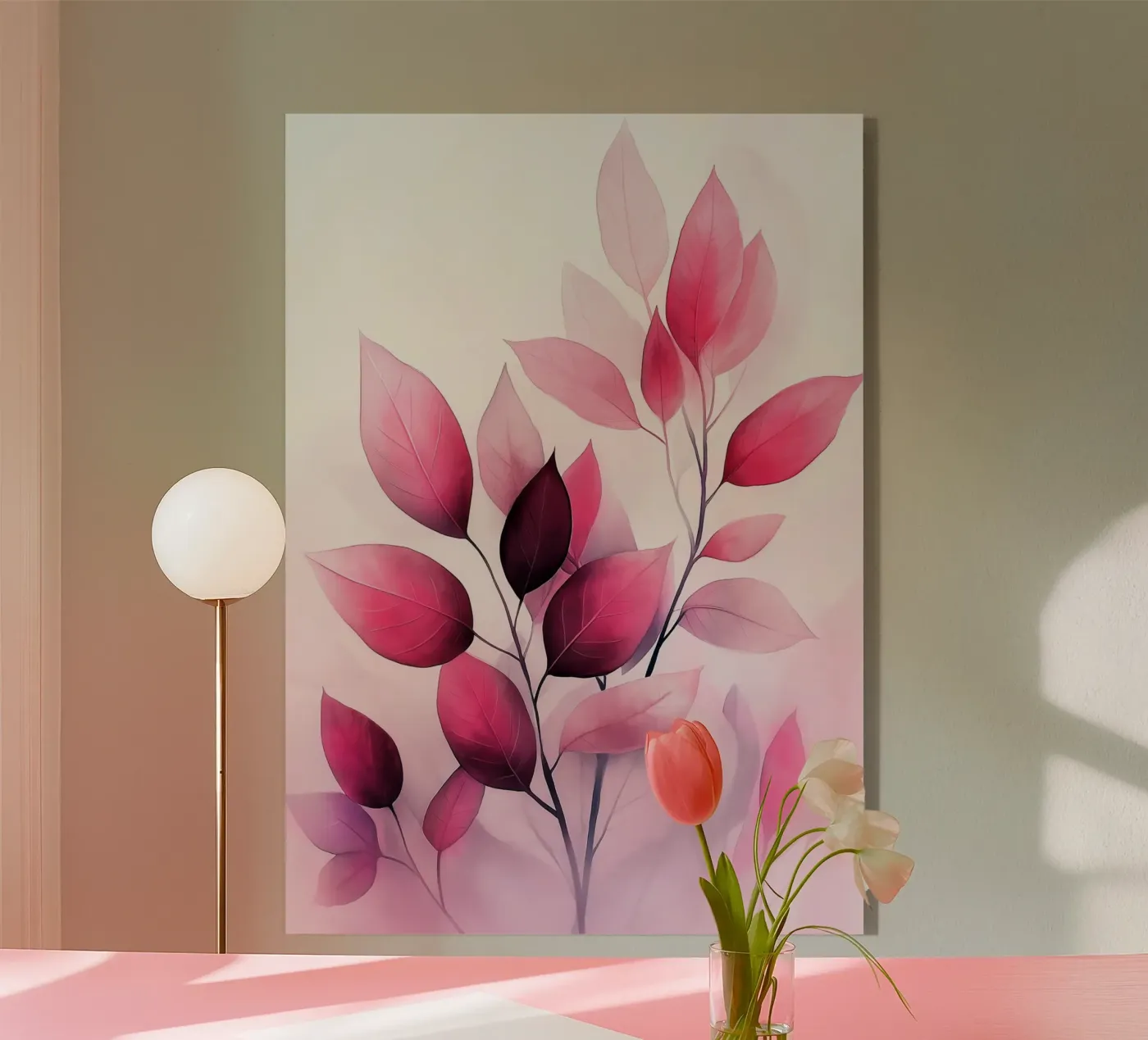 Foglie rosse plexiglass da Justyna Jaszke JBJart