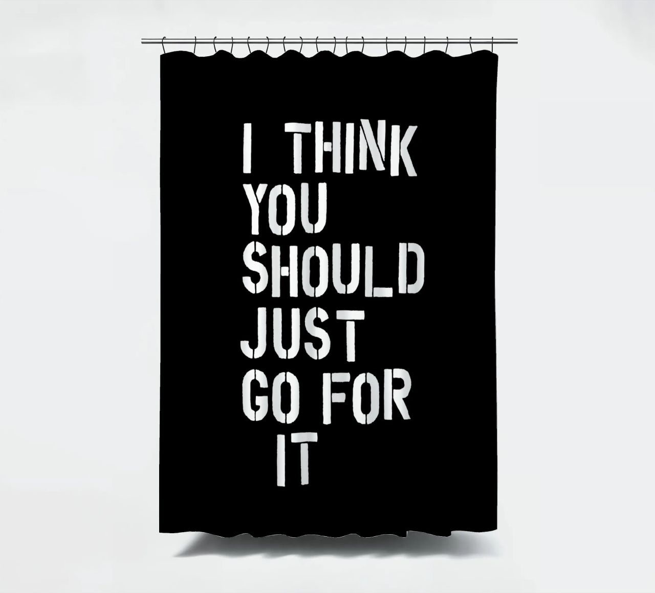 Penso che dovreste semplicemente fare questo incoraggiando e dando potere tenda da doccia da THE MOTIVATED TYPE