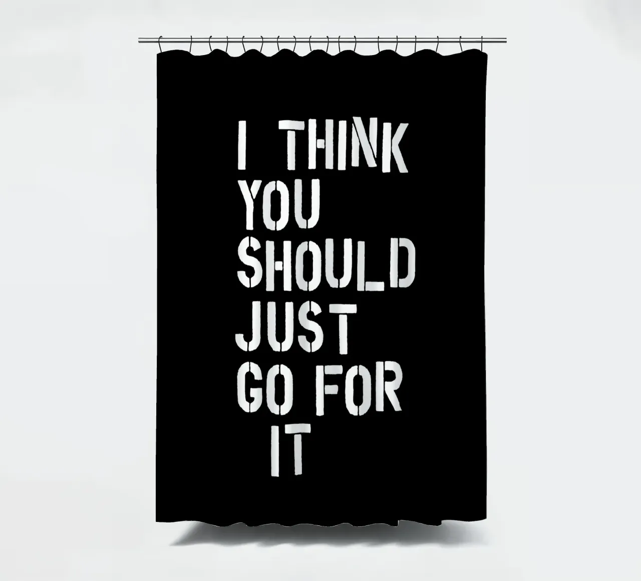 Penso che dovreste semplicemente fare questo incoraggiando e dando potere tenda da doccia da THE MOTIVATED TYPE