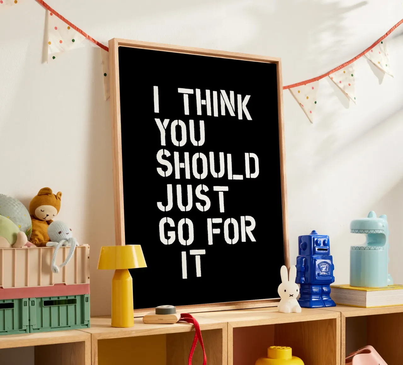 I Think You Should Just Go For It Encouraging Empowering canvas by THE MOTIVATED TYPE