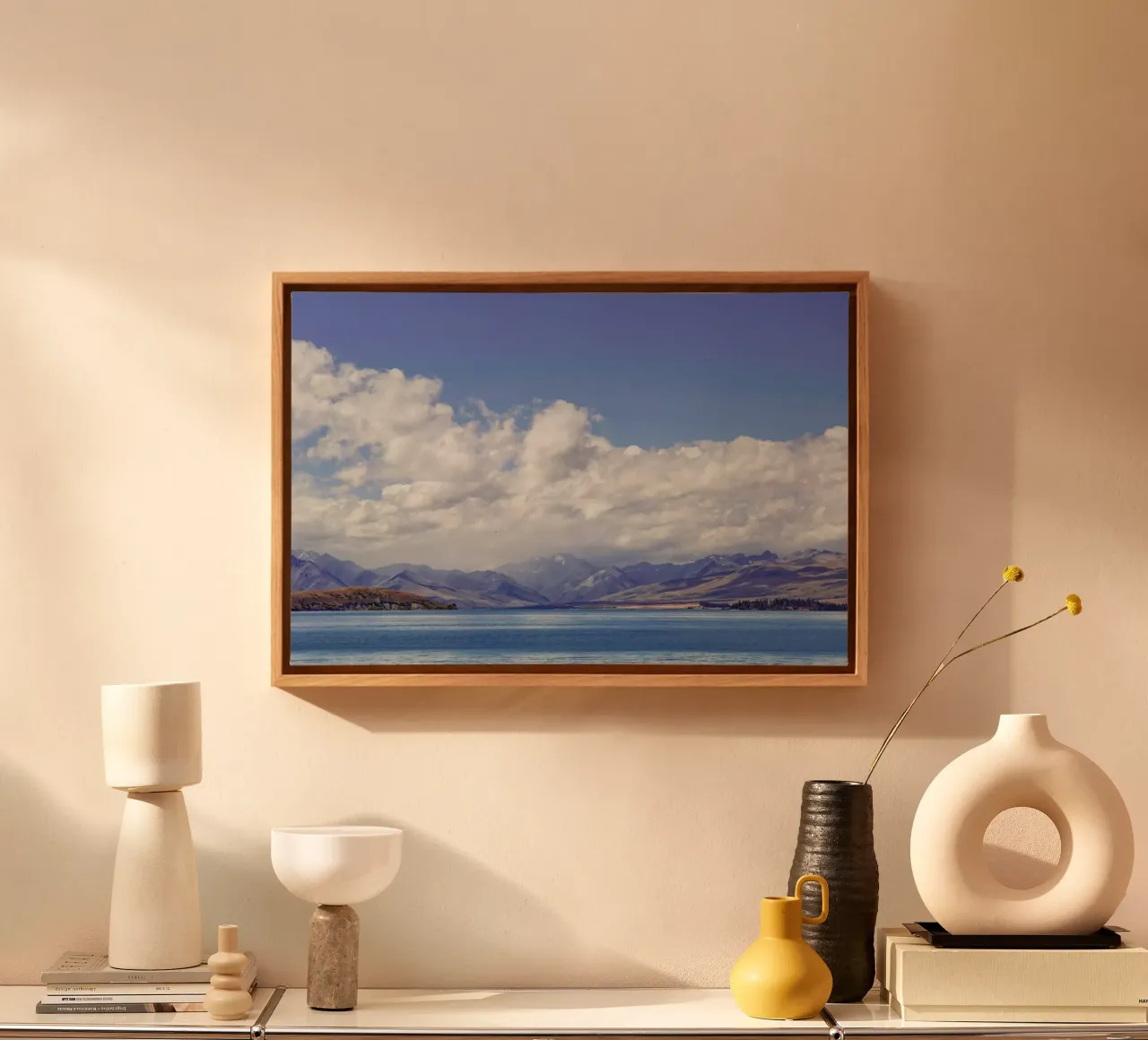 Lake Tekapo tela con Cornice a cassetta da Nur Mut
