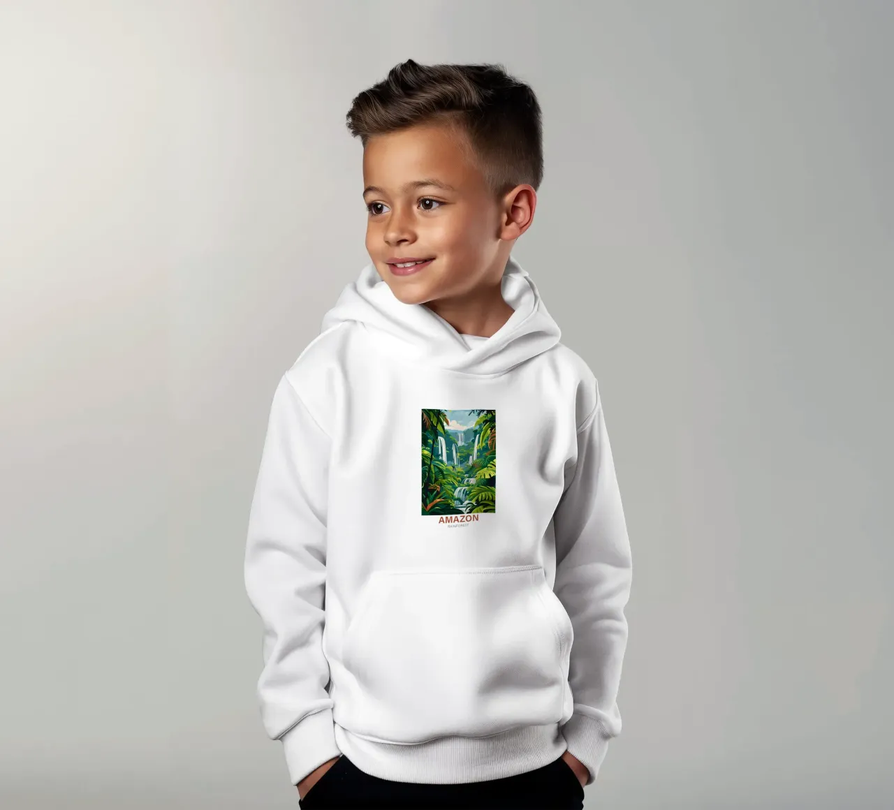 Foresta amazzonica felpa bambino con cappuccio da Wanderlust Vibes