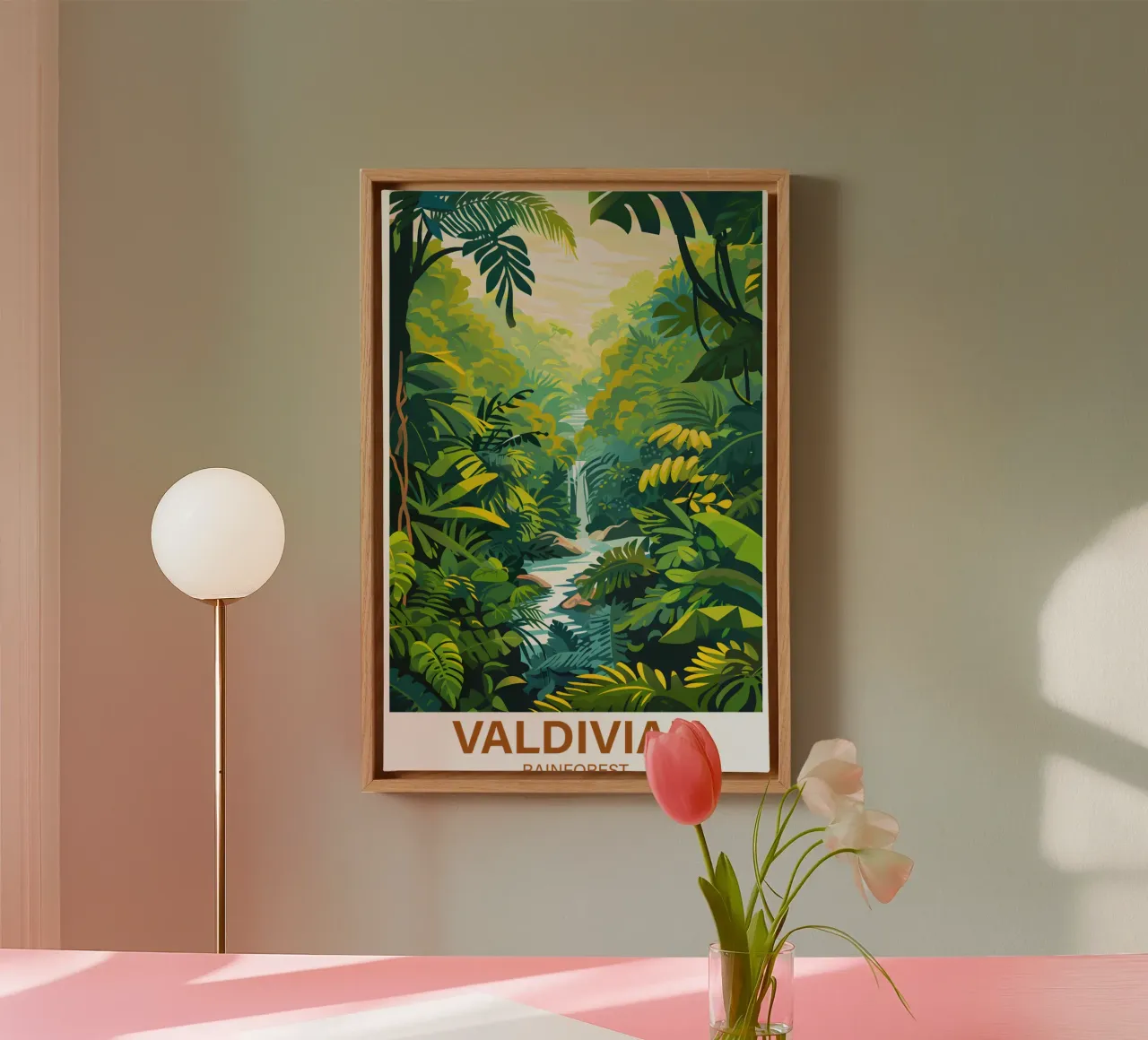 Valdivian Rainforest canvas with Floater frame by Wanderlust Vibes