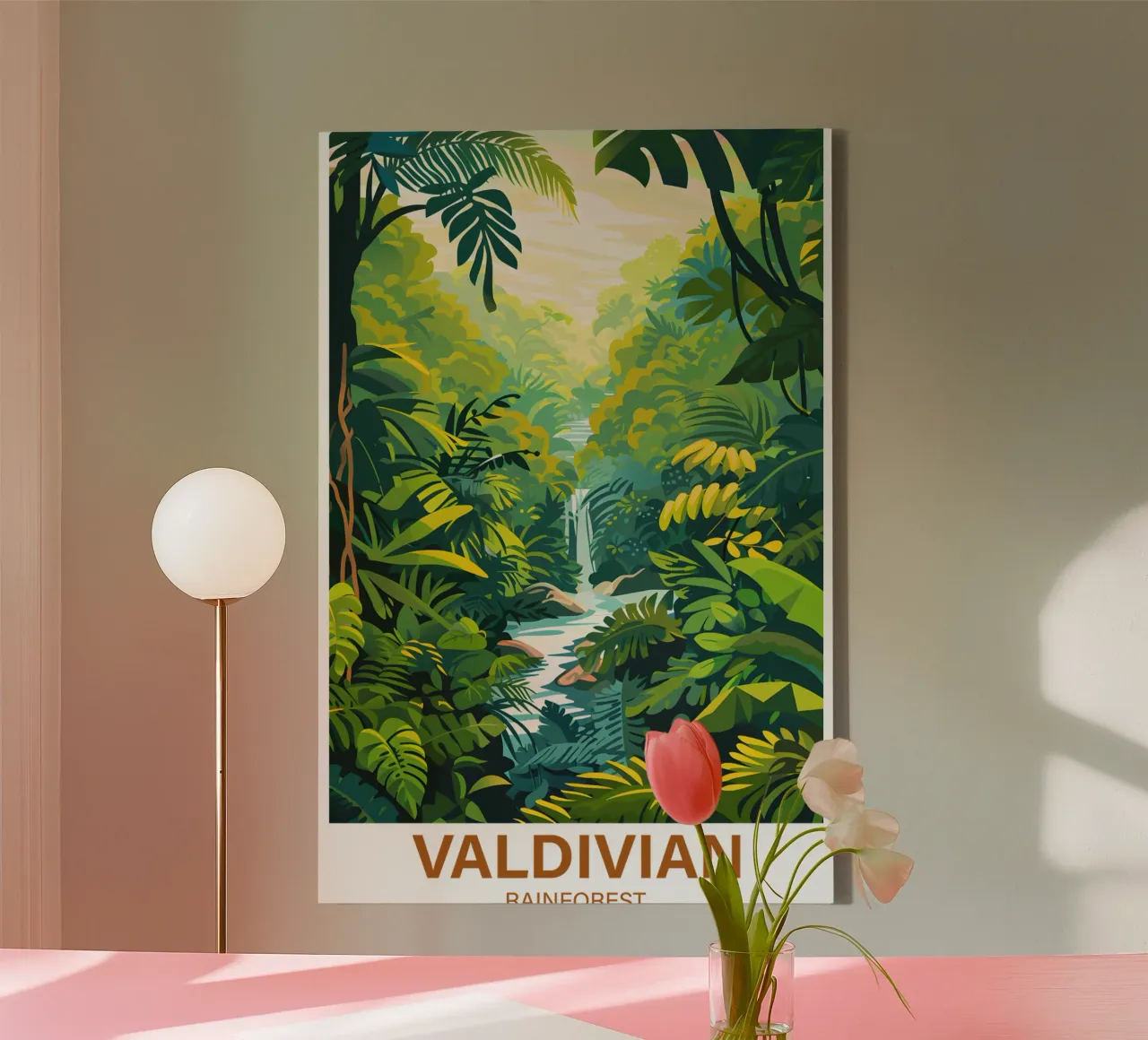 Valdivian Rainforest canvas with Floater frame by Wanderlust Vibes