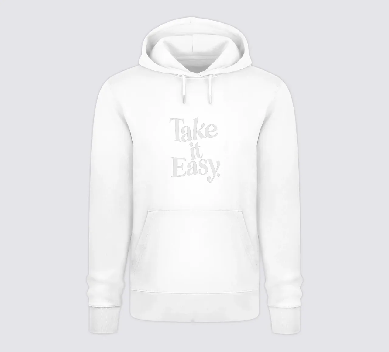 Take it Easy Blue Vintage Minimalist Typography Design felpa con cappuccio da THE MOTIVATED TYPE