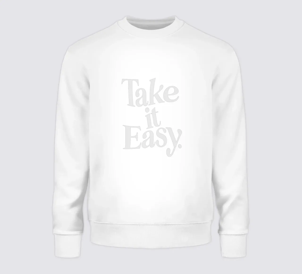 Take it Easy Blue Vintage Minimalist Typography Design felpa da THE MOTIVATED TYPE