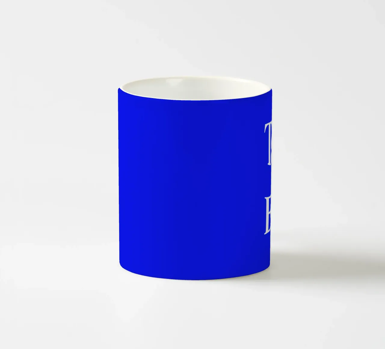 Take it Easy Blue Vintage Minimalist Typography Design tazza in ceramica da THE MOTIVATED TYPE