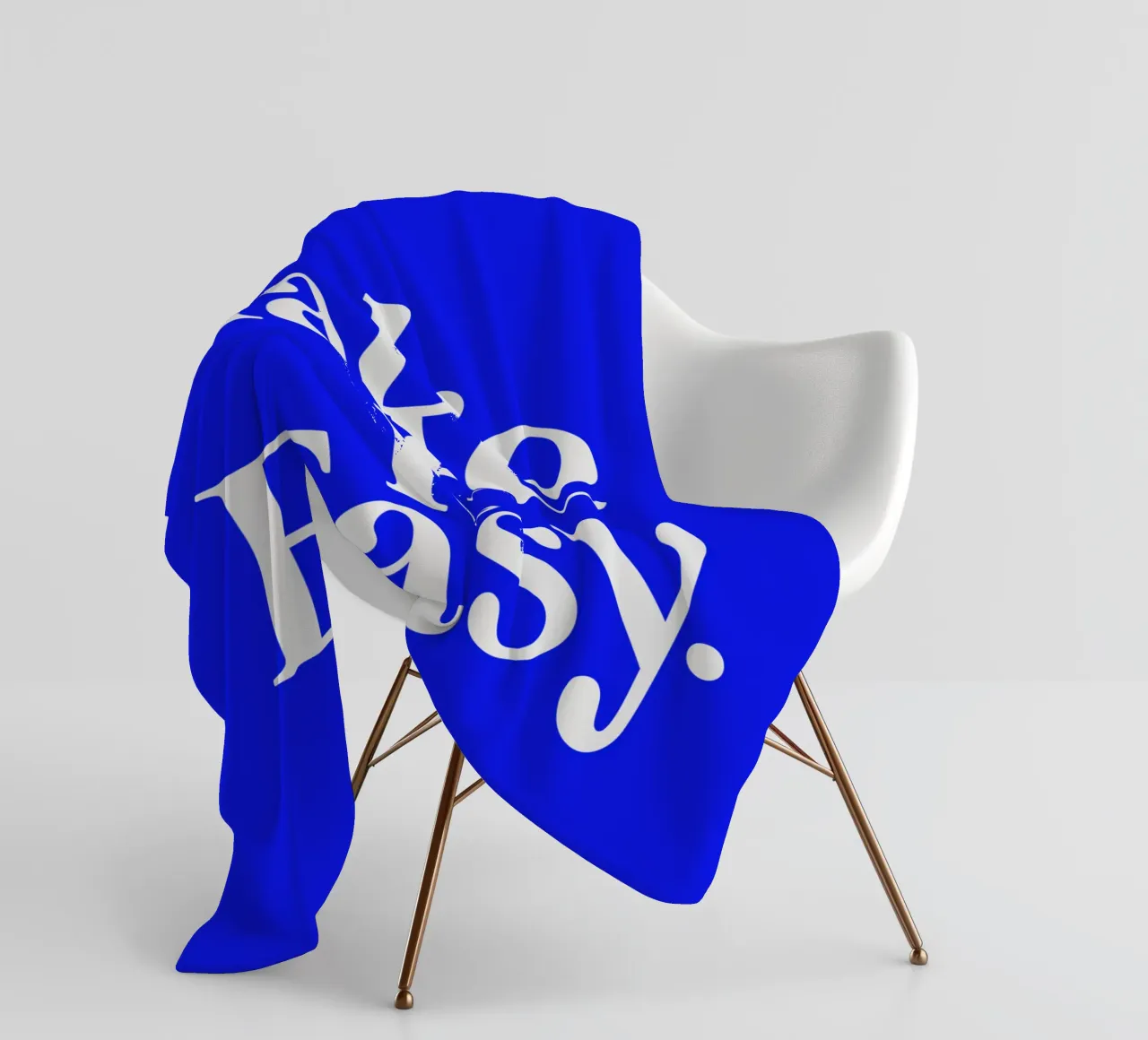 Take it Easy Blue Vintage Minimalist Typography Design coperta in pile da THE MOTIVATED TYPE