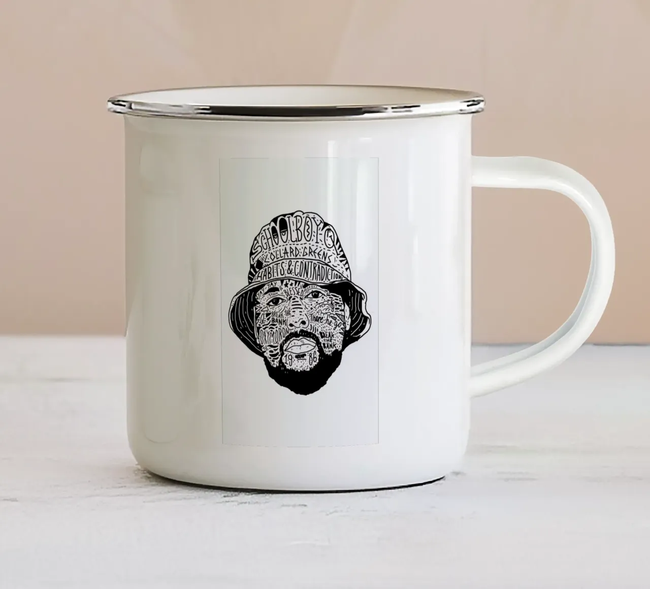School Boy tazza in smalto da Nick Cocozza