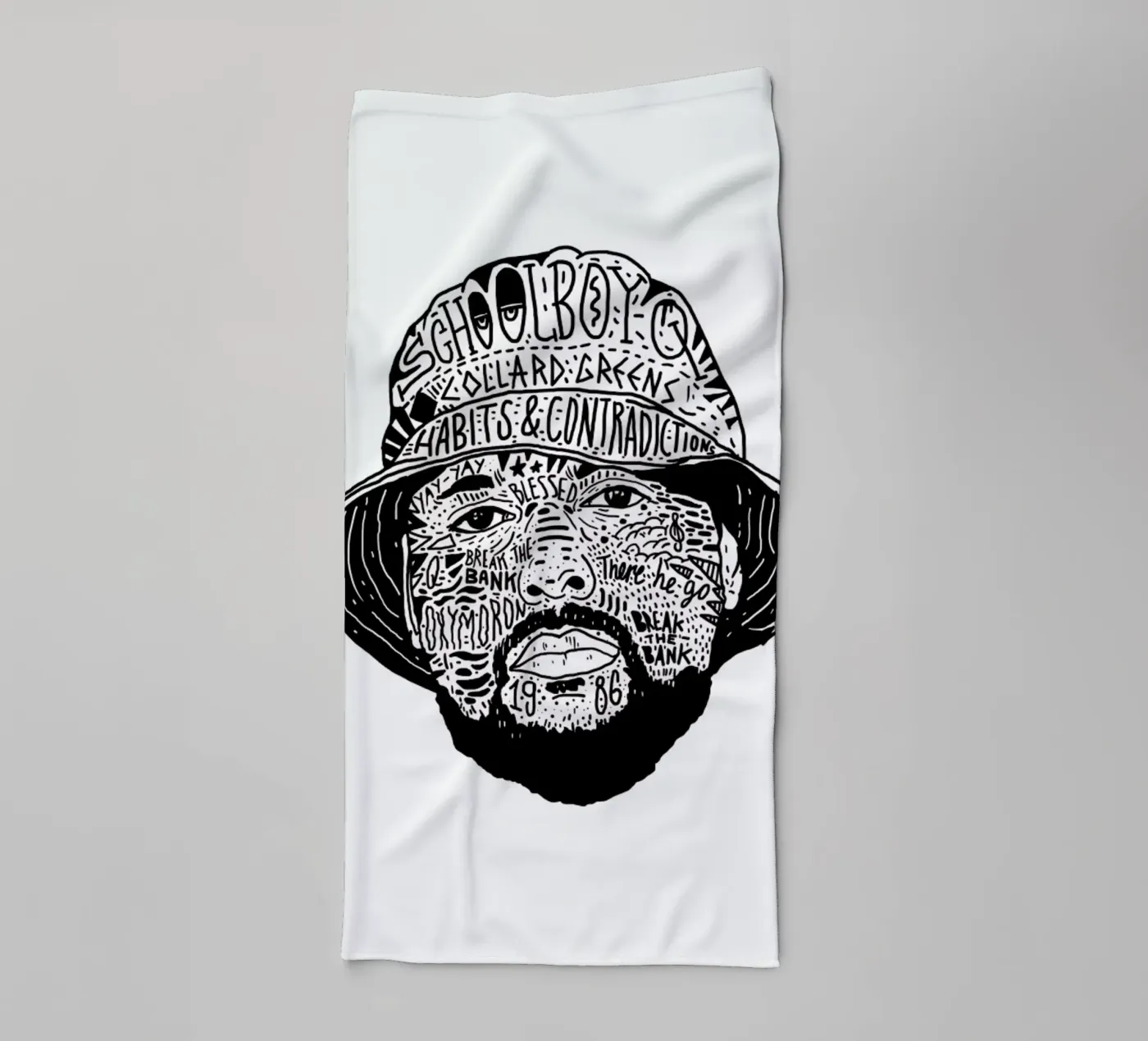 School Boy towel by Nick Cocozza