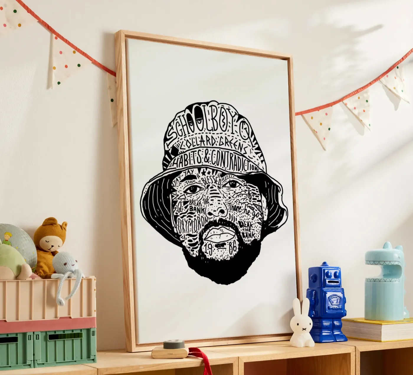 School Boy canvas van Nick Cocozza
