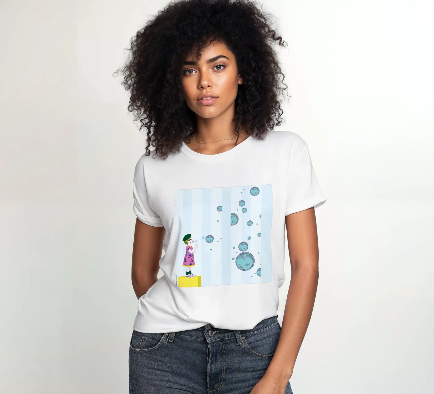 Bubbles t-shirt da donna da LauraKerschot