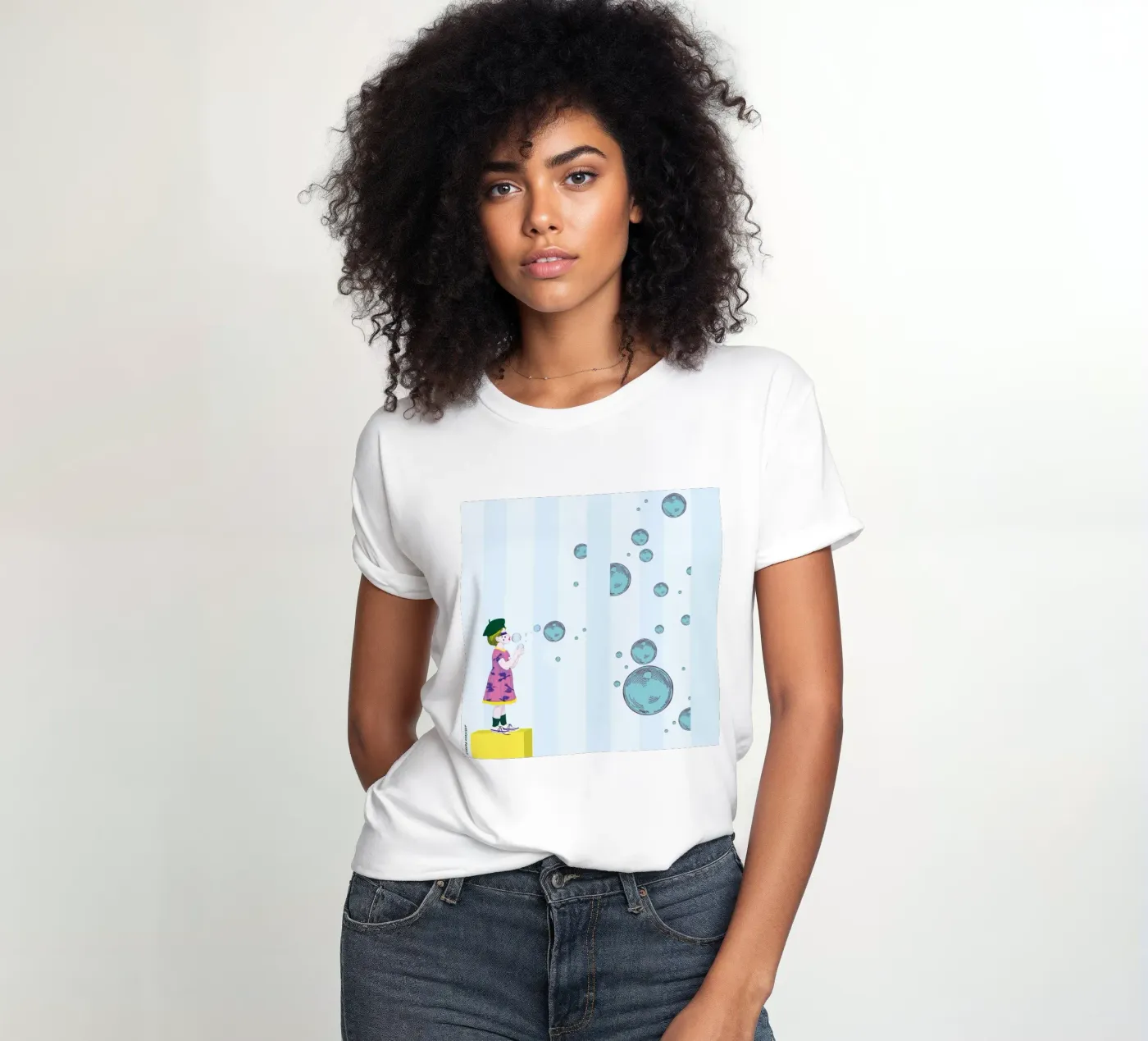Bubbles t-shirt da donna da LauraKerschot
