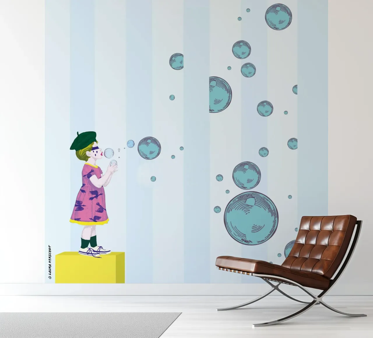 Bubbles fotobehang van LauraKerschot