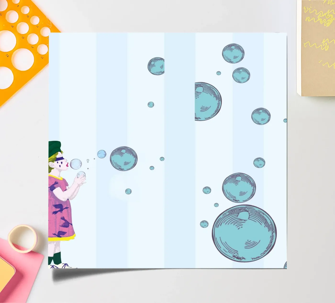 Bubbles stickervel van LauraKerschot