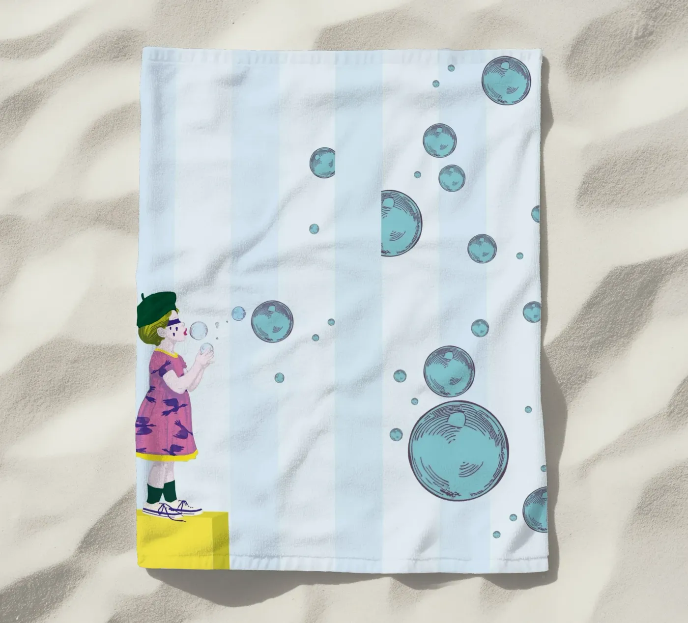 Bubbles strandhanddoek van LauraKerschot