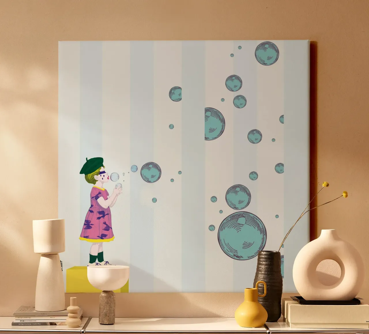 Bubbles tela con Cornice a cassetta da LauraKerschot