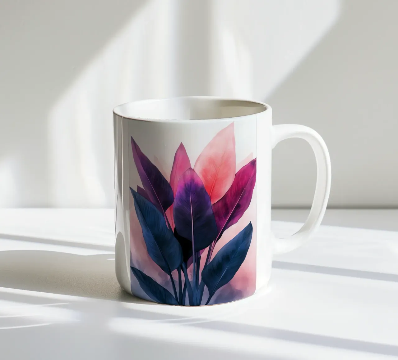 Pastel banana leaves tazza in ceramica da Justyna Jaszke JBJart