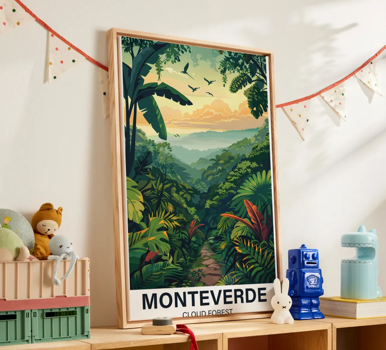Monteverde Cloud Forest canvas met Baklijst van Wanderlust Vibes