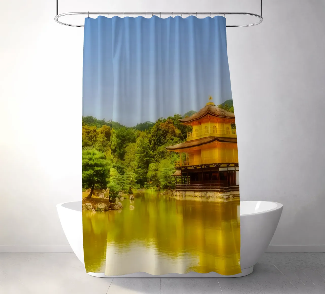 Tempio d'oro in Giappone tenda da doccia da thetraveller
